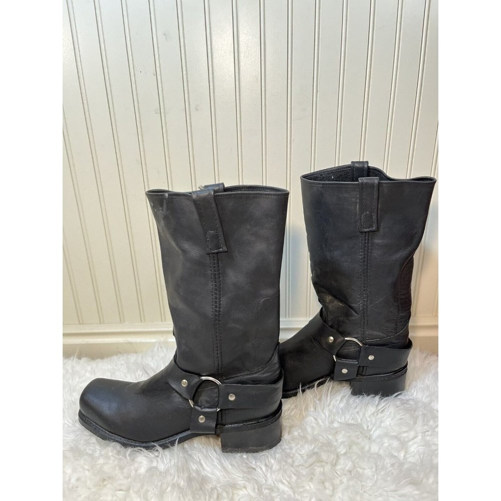 Classic Black Leather Men's Harness Boots (great cond.) Price DROP! DEAL!